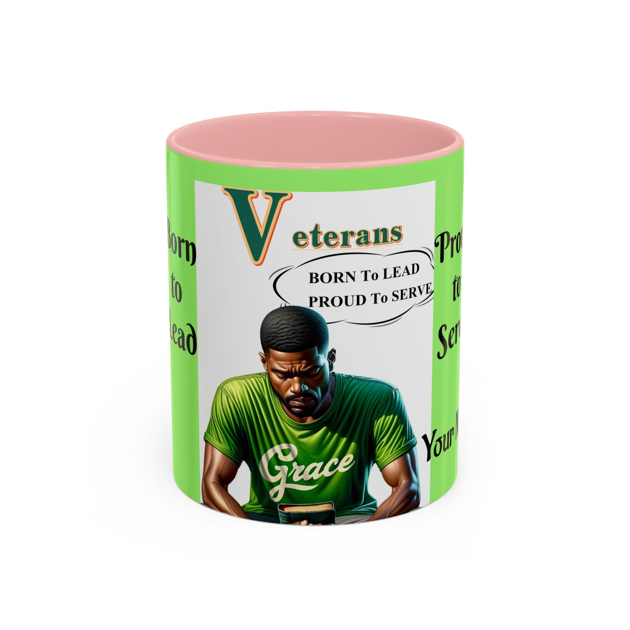 Veterans 'Born to Lead, Proud to Serve' Accent Coffee Mug