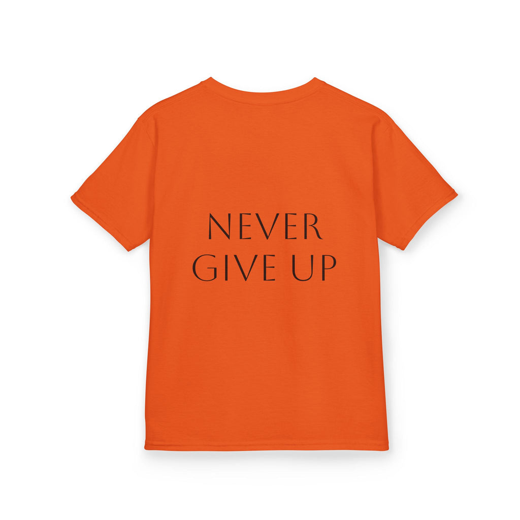 Kids T-Shirt — 'Royalty Through and Through' Inspirational Design (Never Give Up)
