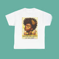BOLDFUL AND SOULFUL; Aim For The Crown Tee — Black Queen Afro Art Inspirational T‑Shirt