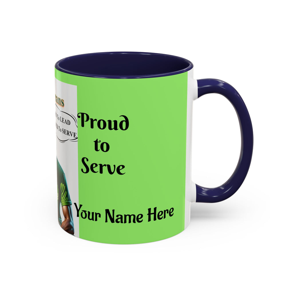 Veterans 'Born to Lead, Proud to Serve' Accent Coffee Mug