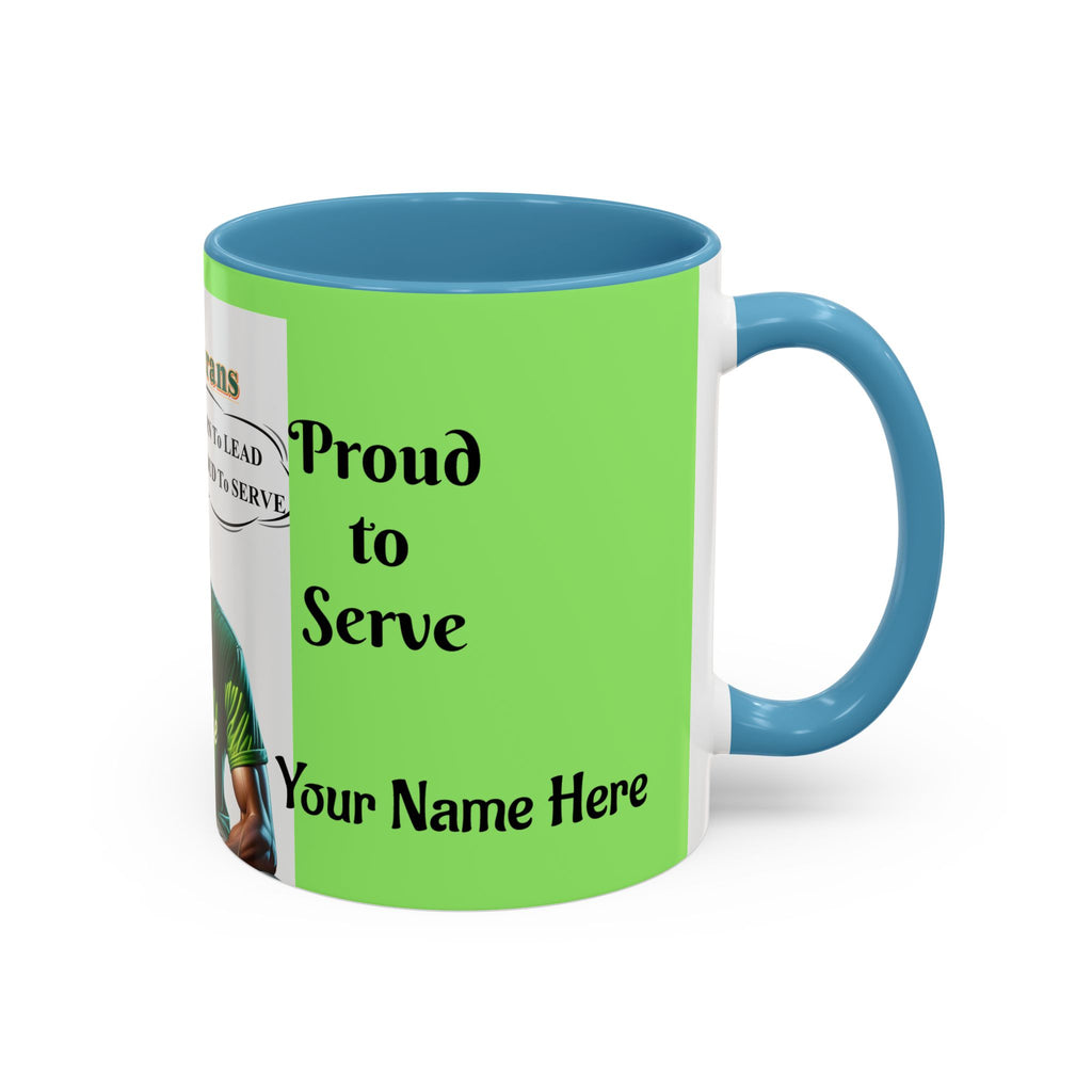 Veterans 'Born to Lead, Proud to Serve' Accent Coffee Mug