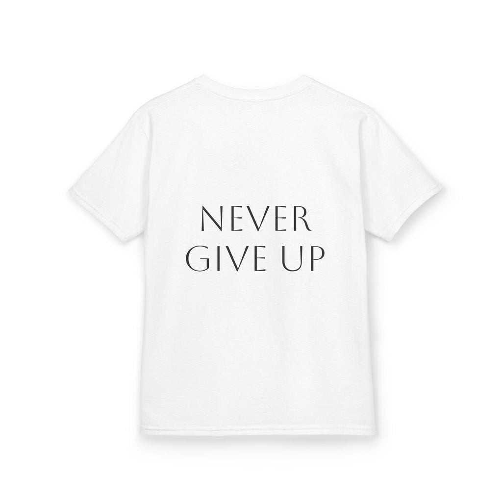 Kids T-Shirt — 'Royalty Through and Through' Inspirational Design (Never Give Up)