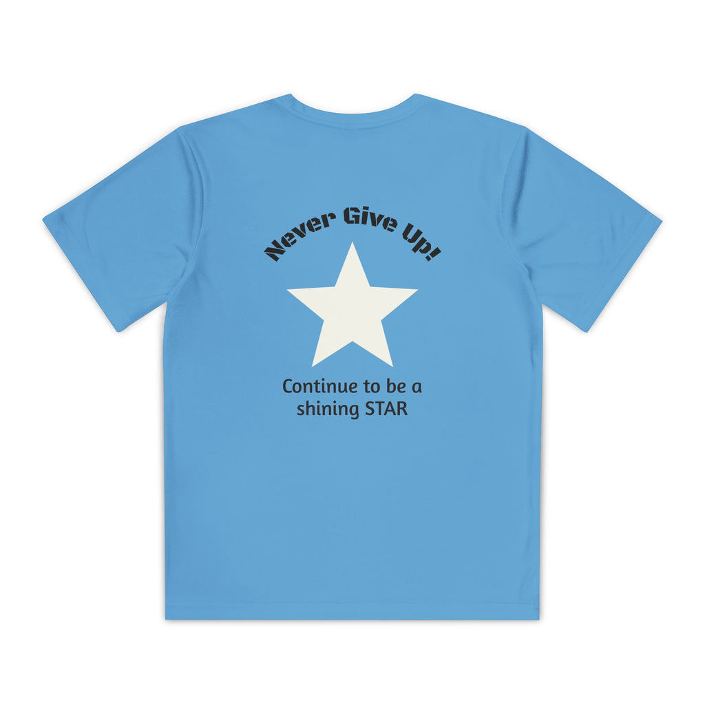 Youth Competitor Tee - 'Run Towards Your Goals' Inspirational Christian Kids Shirt (Proverbs 16:3, Never Give Up)