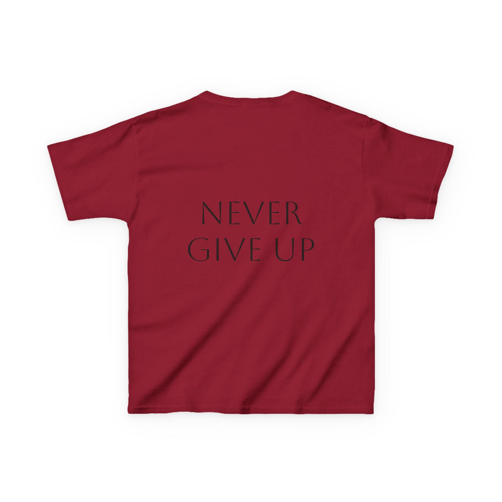 Kids T-Shirt — 'Royalty Through and Through' Inspirational Design (Never Give Up)