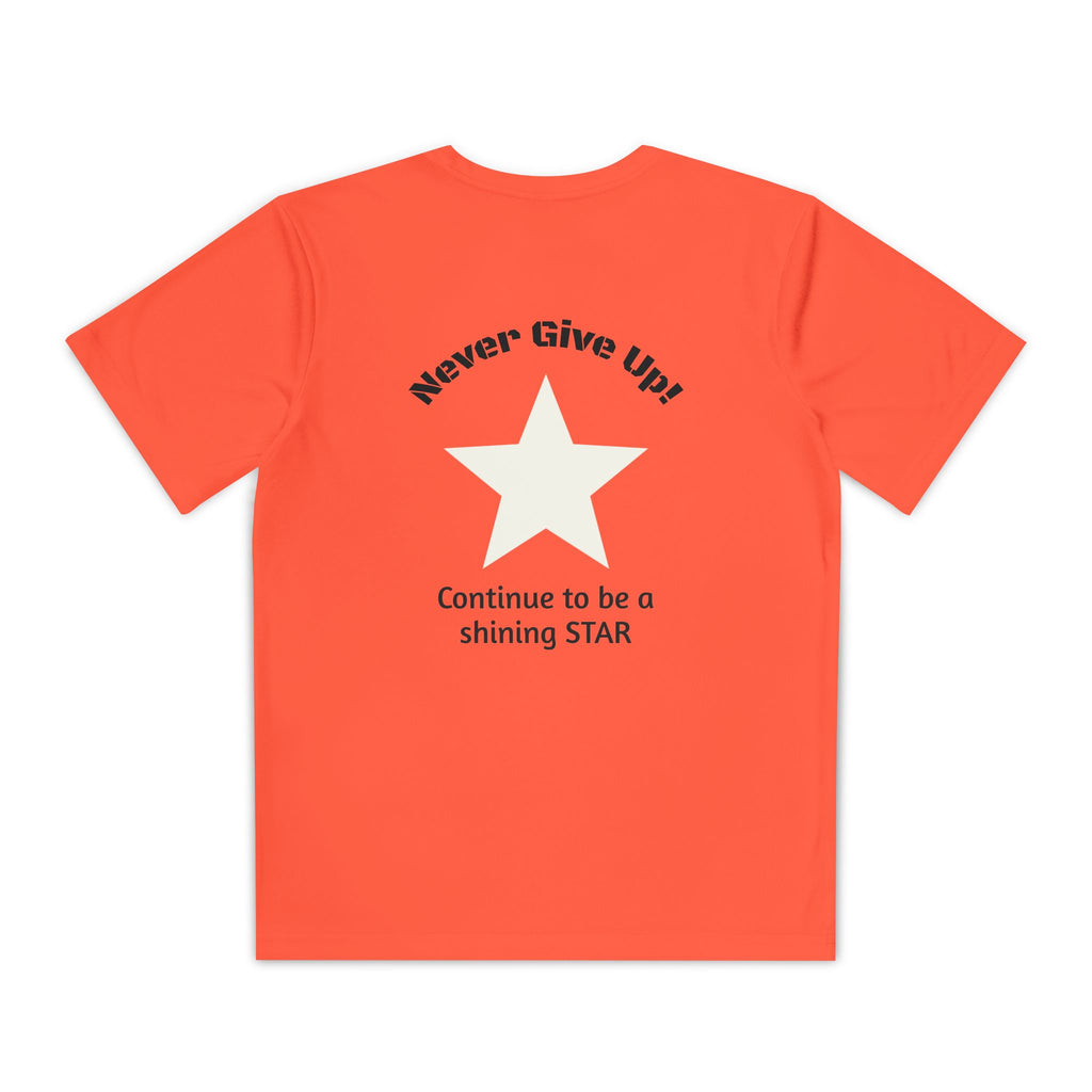 Youth Competitor Tee - 'Run Towards Your Goals' Inspirational Christian Kids Shirt (Proverbs 16:3, Never Give Up)