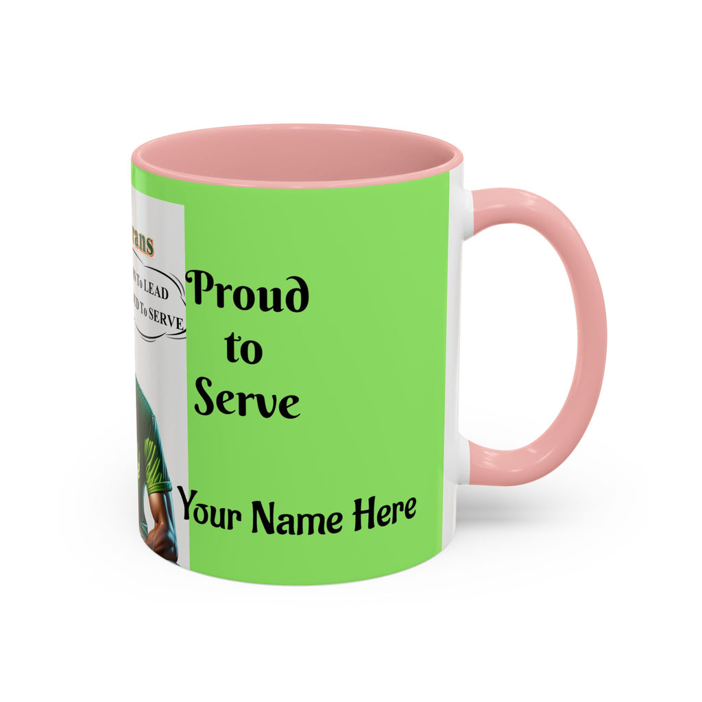 Veterans 'Born to Lead, Proud to Serve' Accent Coffee Mug