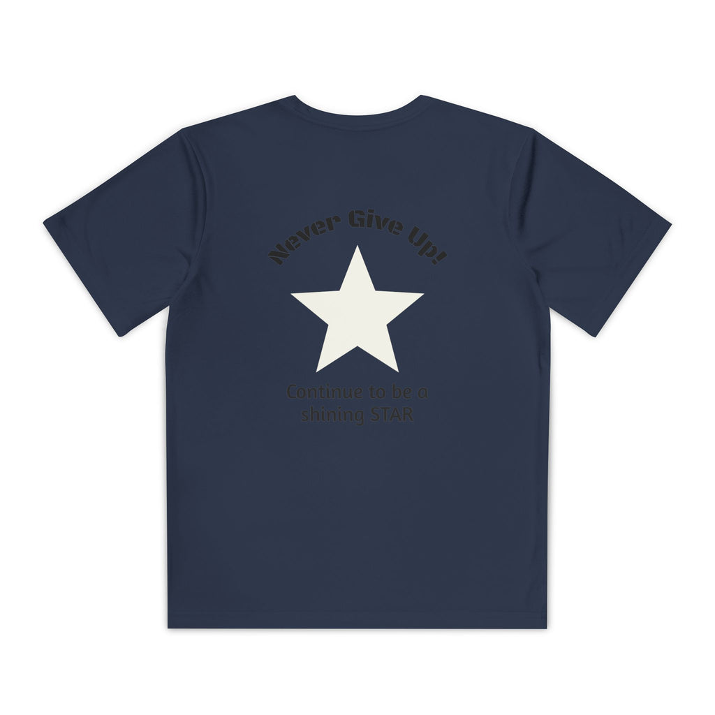 Youth Competitor Tee - 'Run Towards Your Goals' Inspirational Christian Kids Shirt (Proverbs 16:3, Never Give Up)