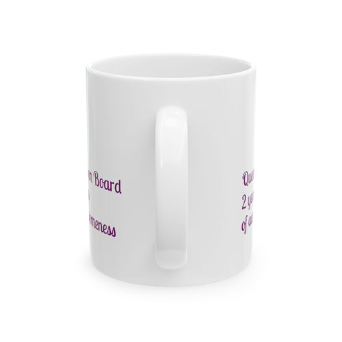 AWESOME INSPIRATION Cute Black Baby Girl Illustration Ceramic Mug — 'Queen On Board' Sentimental Coffee Cup (11oz/15oz)