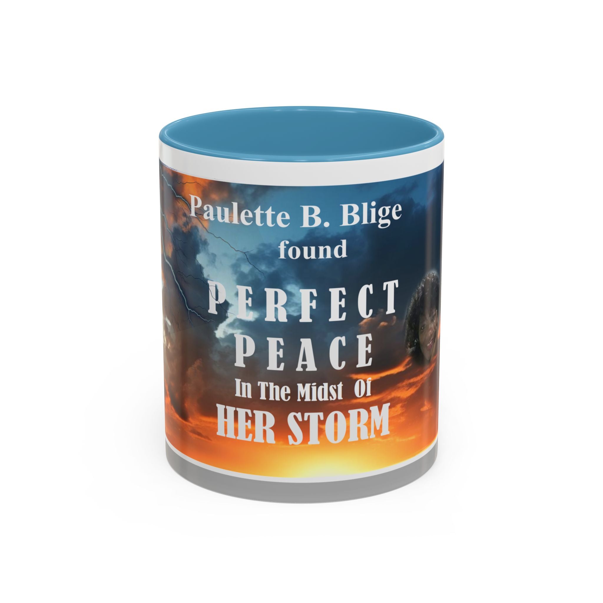 Inspirational Accent Coffee Mug - “Found Perfect Peace in the Midst of Her Storm”