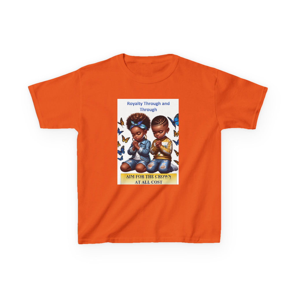 Kids T-Shirt — 'Royalty Through and Through' Inspirational Design (Never Give Up)