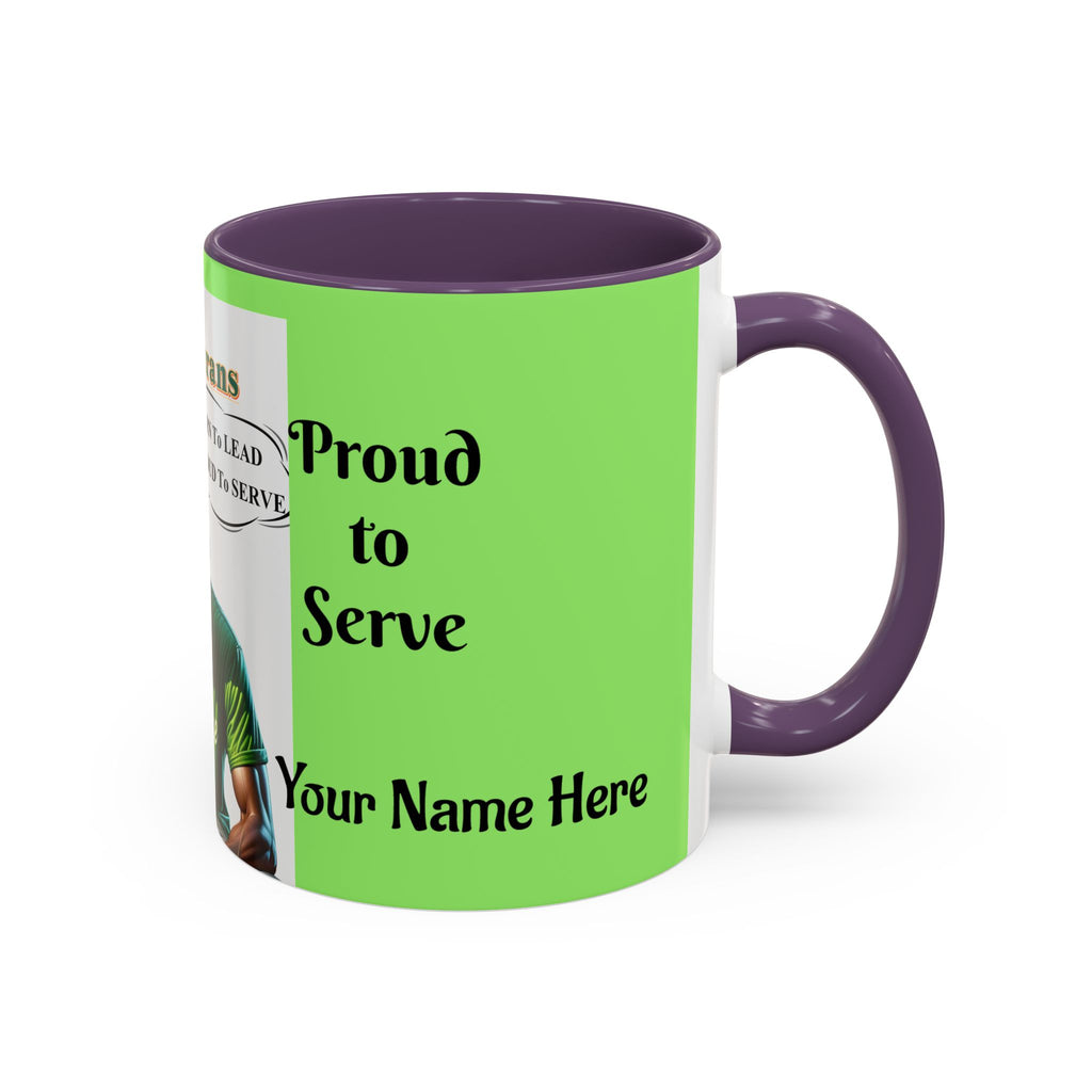 Veterans 'Born to Lead, Proud to Serve' Accent Coffee Mug