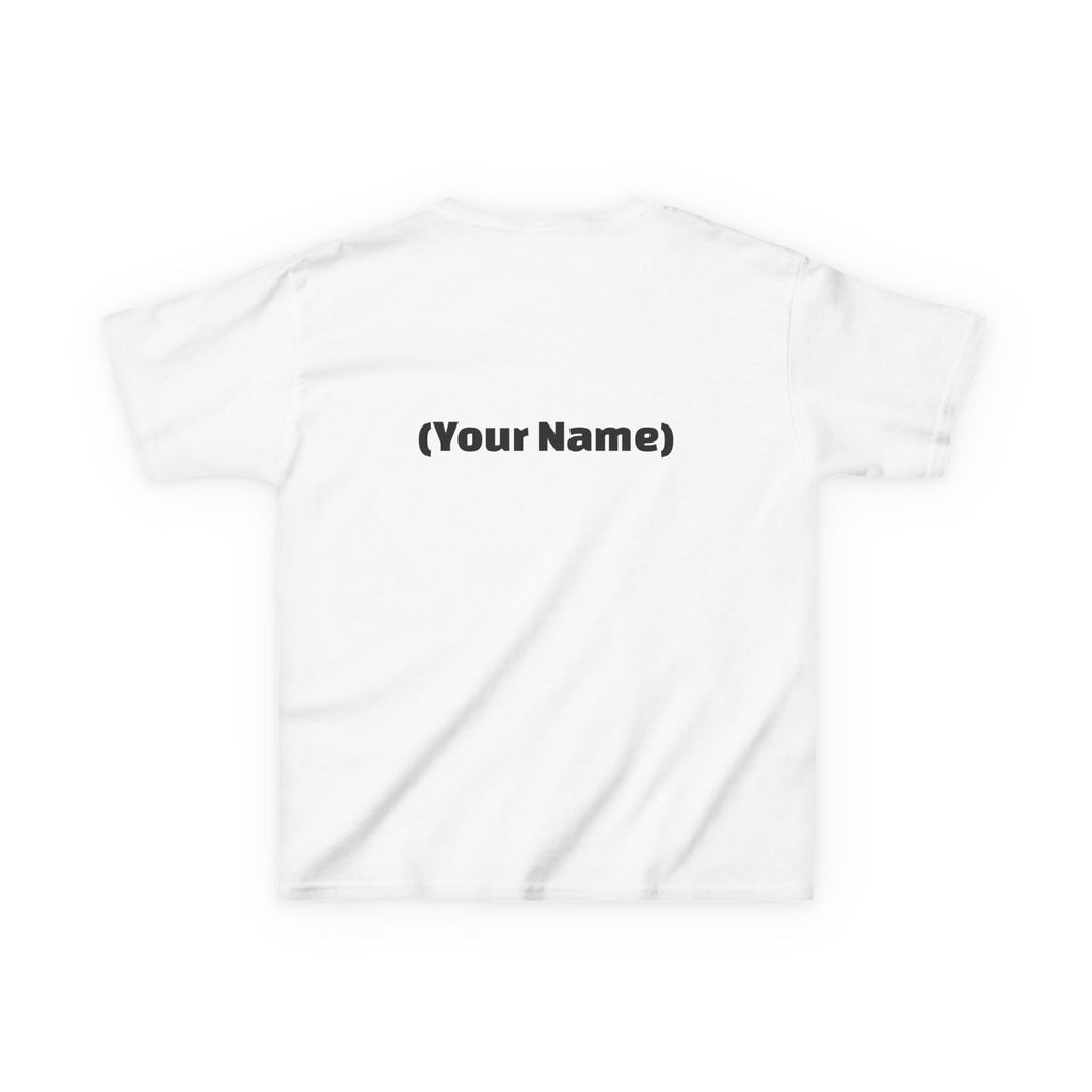 Kids Tee — "Watch Out! Queen Coming Through" Cute Black Baby Girl Design (Custom Name Back)