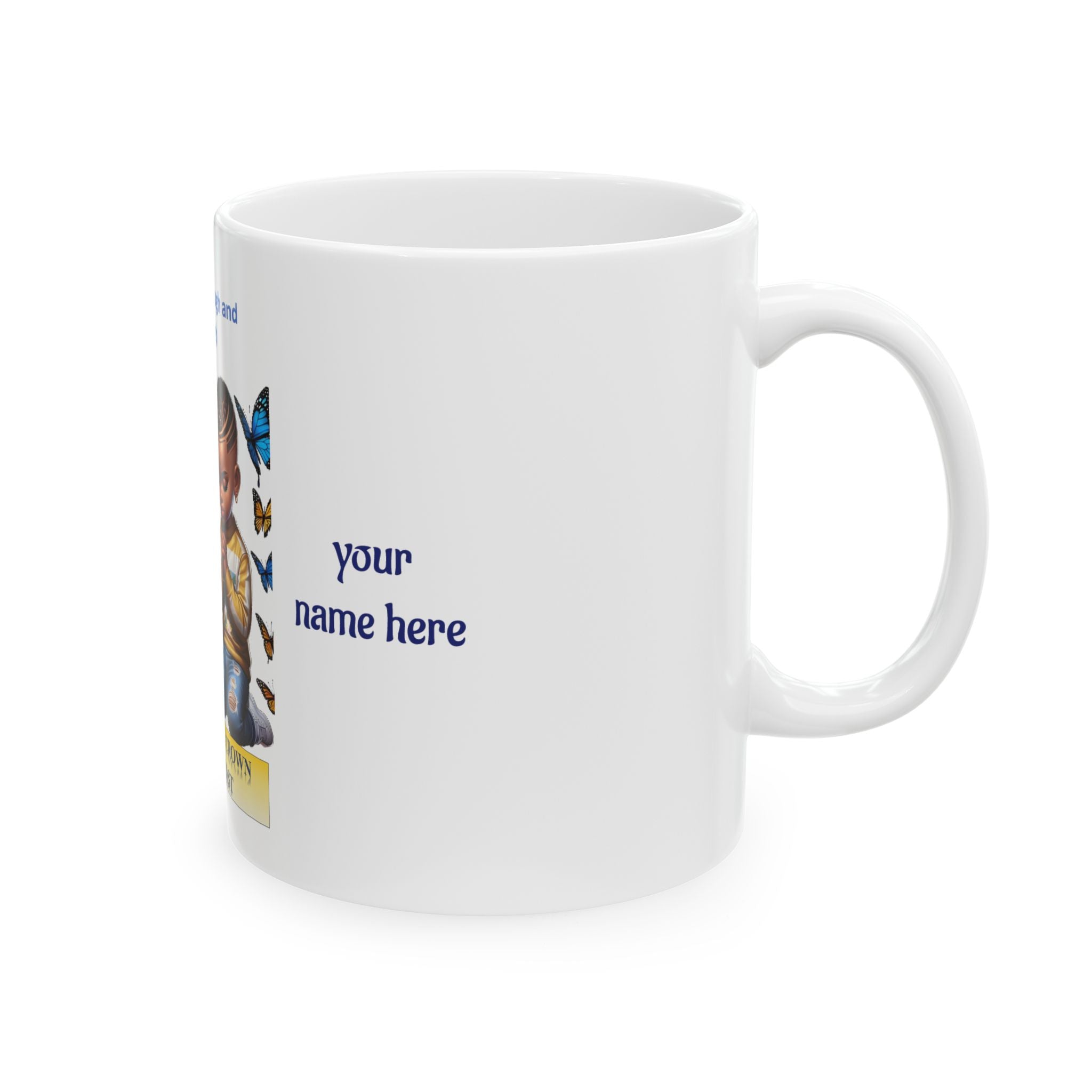 Ceramic Mug — "Aim for the Crown" Inspirational Kids Prayer Design