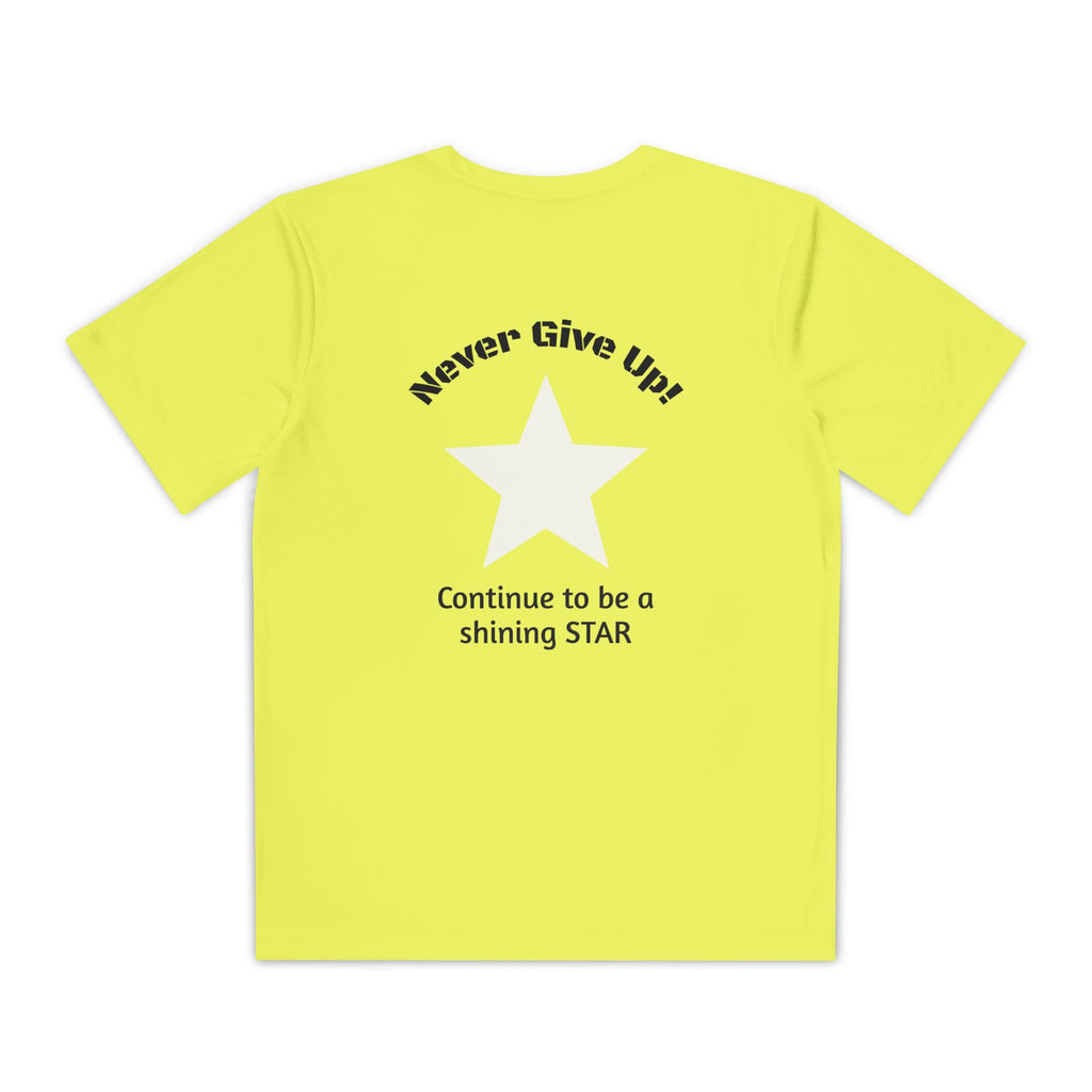 Youth Competitor Tee - 'Run Towards Your Goals' Inspirational Christian Kids Shirt (Proverbs 16:3, Never Give Up)