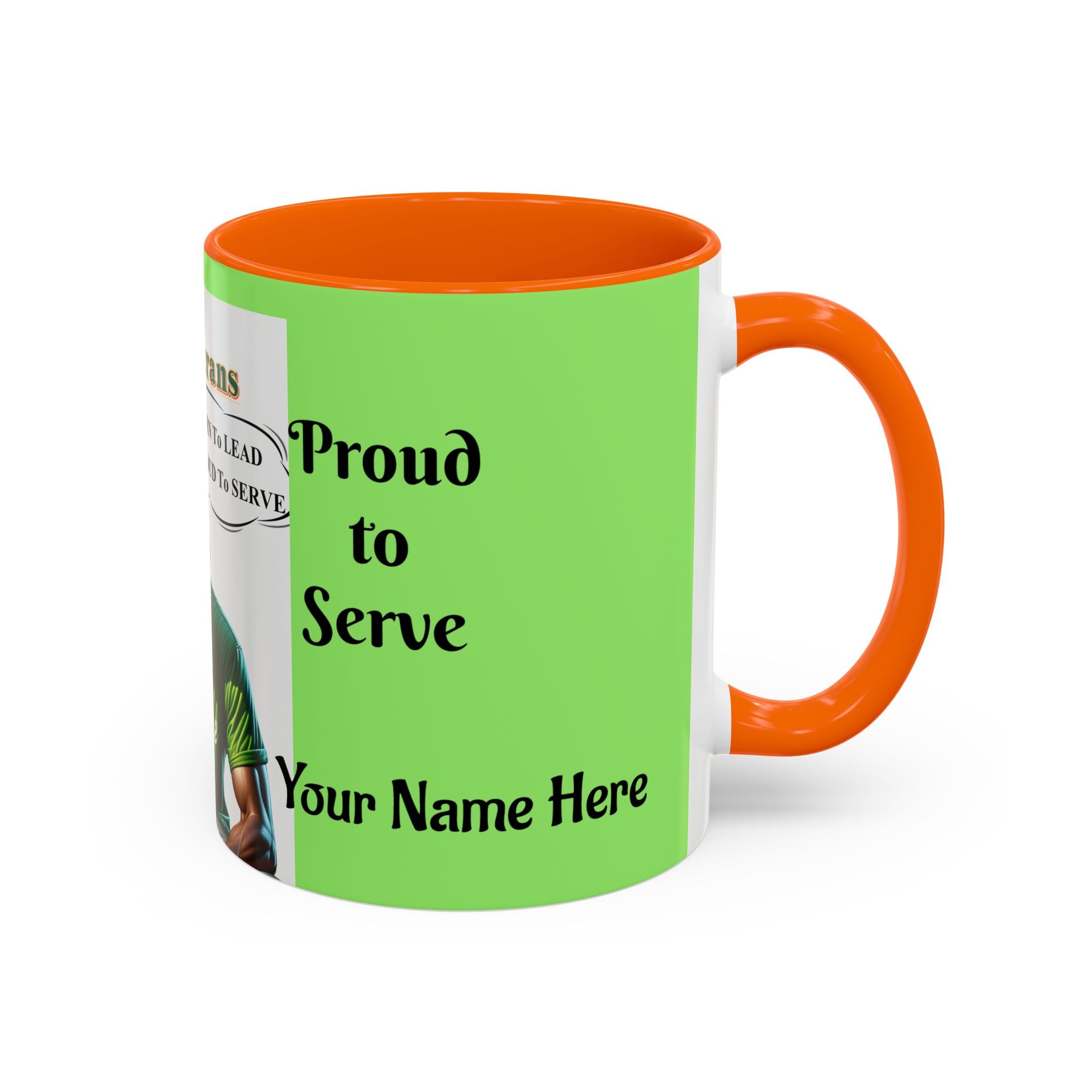 Veterans 'Born to Lead, Proud to Serve' Accent Coffee Mug