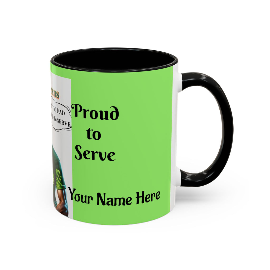 Veterans 'Born to Lead, Proud to Serve' Accent Coffee Mug