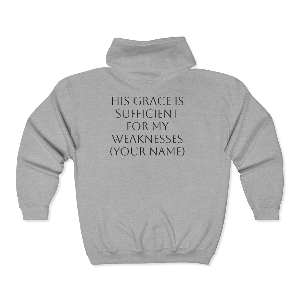 Grace Veterans Hoodie — "Grace" Graphic Zip-Up for Veterans & Faithful Supporters