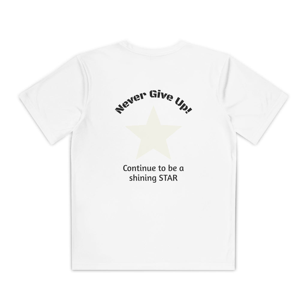 Youth Competitor Tee - 'Run Towards Your Goals' Inspirational Christian Kids Shirt (Proverbs 16:3, Never Give Up)
