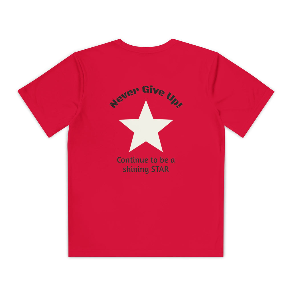 Youth Competitor Tee - 'Run Towards Your Goals' Inspirational Christian Kids Shirt (Proverbs 16:3, Never Give Up)