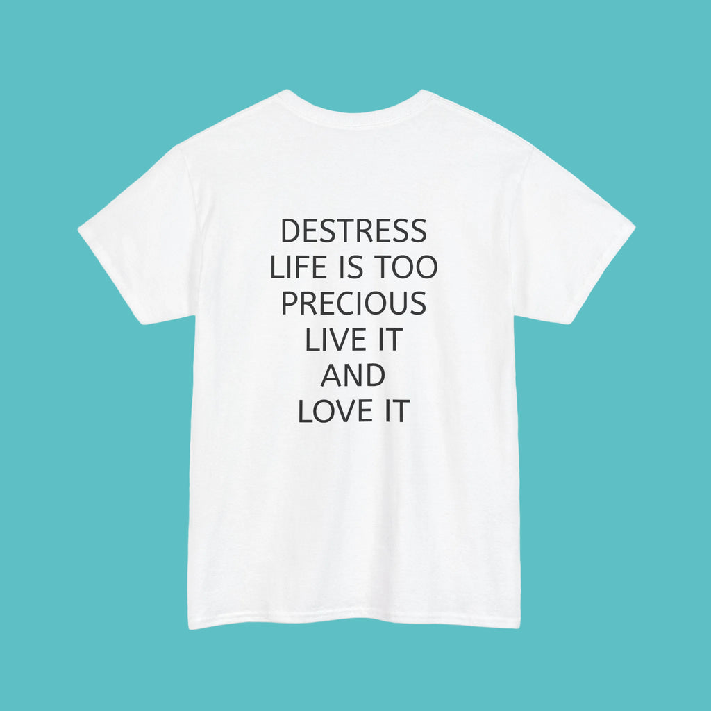 T-Shirt — "De-Stress and Be Blessed" Dark Queen Throne Graphic Tee