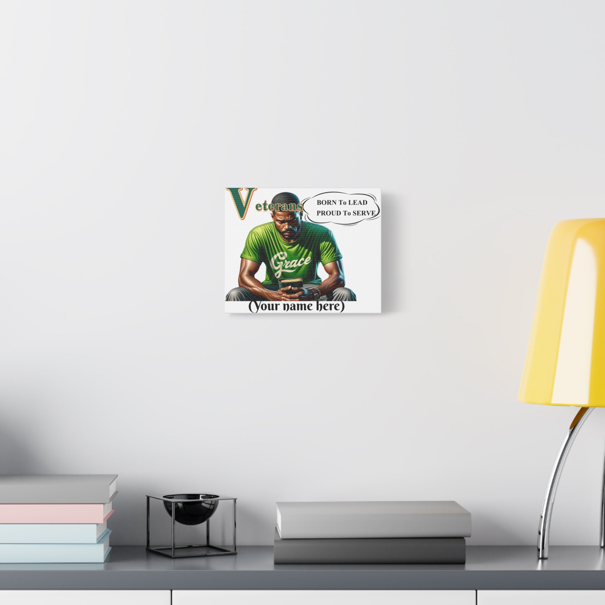 Veterans "Born to Lead, Proud to Serve" Matte Canvas Wall Art — Personalized Paulette B. Blige