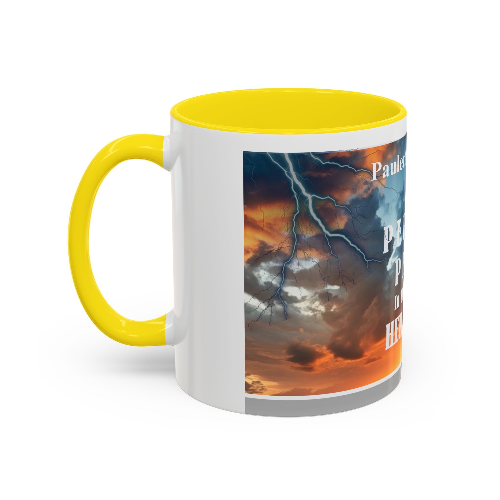 Inspirational Accent Coffee Mug - “Found Perfect Peace in the Midst of Her Storm”
